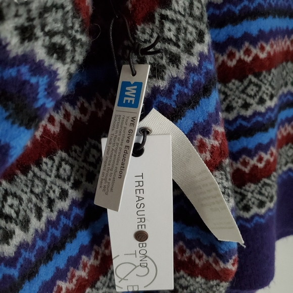 NEW Treasure & Bond Fair Isle Funnel Neck Sweater - Picture 7 of 8